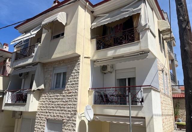 Polychrono Two Bedroom Apartment building exterior and balconies from the street